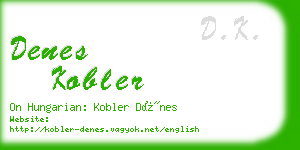 denes kobler business card